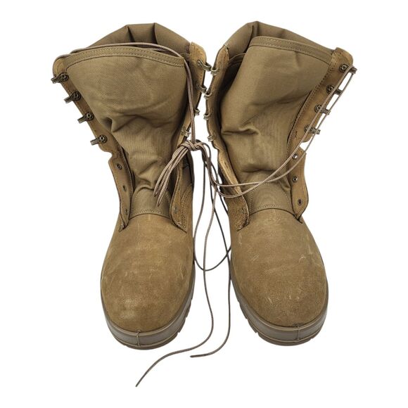 Belleville ASTM F2413-11 Tan Steel Toe Vibram Combat Boots Sz 12R Made In USA main image 10
